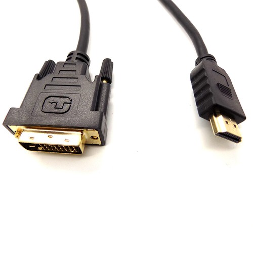 1m DVI to HDMI Cable DVI-D 24+1 Pin Male HDMI Male Digital Lead PC to HD TV LCD - Picture 6 of 12