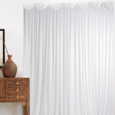 3M X 3M White Stage Wedding Backdrop Photography Background Drape Curtains UK