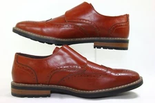 GM Golaiman Mens size 12 Monk Strap Buckle Brown