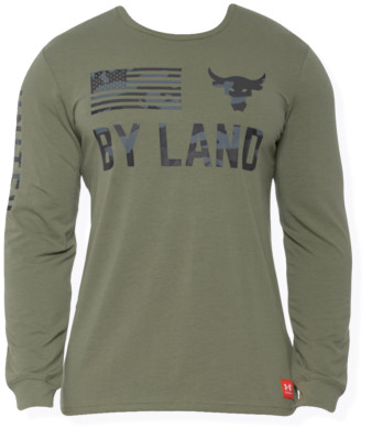 Under Armour Project Rock Veterans Day By Land Shirt - NWT Mens Large #46770-D8