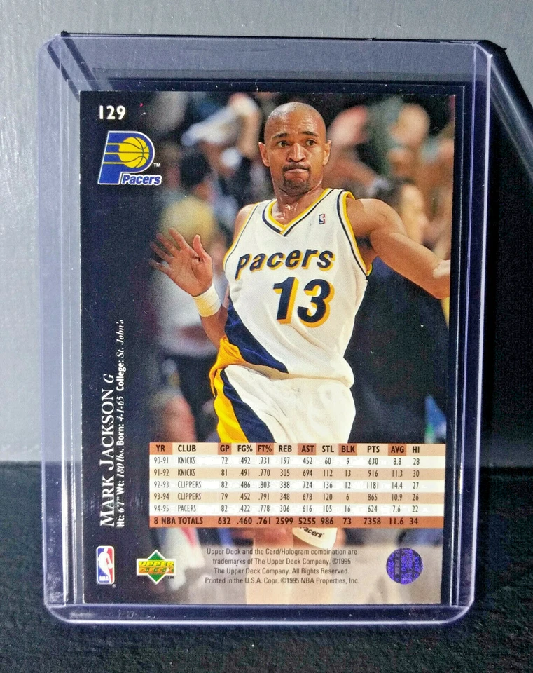 1995-96 Upper Deck Mark Jackson #129 Basketball Card - Image 2 of 2
