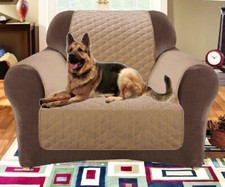 🛋️ Couch Sofa Cover Custom Fit Slipcover – 1 Seater – Dark Flax