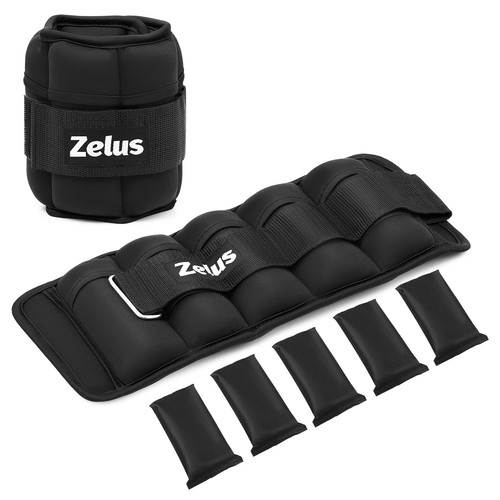 ZELUS Adjustable Ankle Weights Set 2 4 6 8 10 lb Modularized Weight Straps