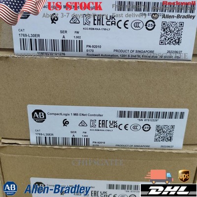 AB 1769-L30ER / A CompactLogix 1MB ENet Controller 1769L30ER New Factory Sealed