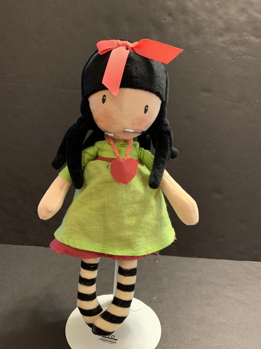 Gorjuss Doll Heartfelt Santoro London 32cm Plush Rag Heart Green Dress | eBay