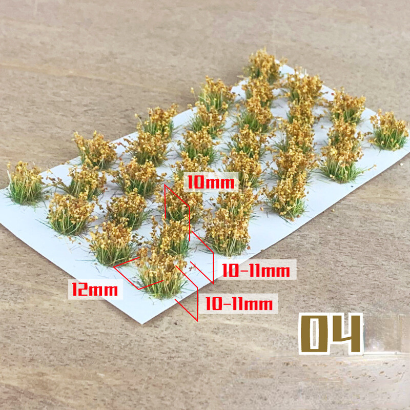 Tiardey Flower Grass Tufts Set – 28 Stück, Blauer Strauch, Für Dioramen, Modellbahn & Sandtisch