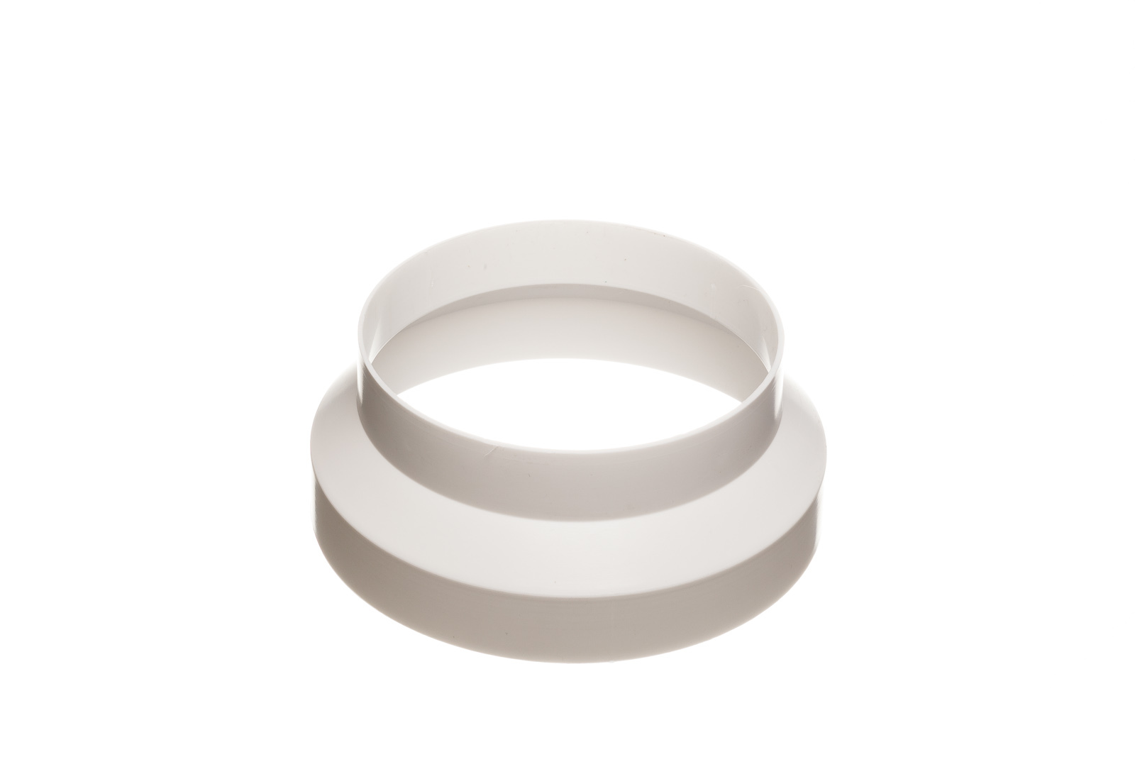 Ducting Round Domed Plastic Pipe Reducer 5"" 125mm (male) to 6"" 150mm (female)