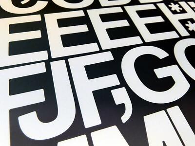 79 x 2'' (50 mm) weiß Vinyl Klebebuchstaben & Zahlen selbstklebende Schilder zum Selbermachen usw.