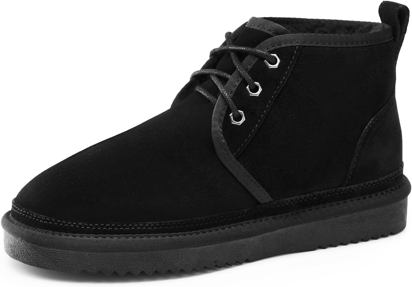 DREAM PAIRS Womens Genuine Suede Leather Ankle Boots with Faux Fur Lining