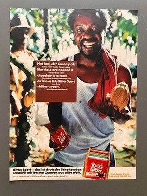 Ritter Sport Schokolade Quadratisch Praktisch Gut 1983 Vintage Werbung Reklame