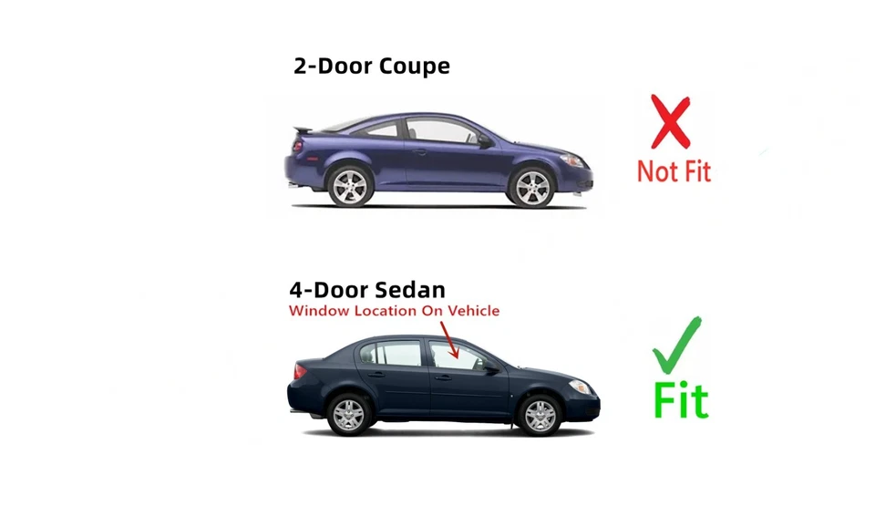 Se adapta a Chevy Cobalt y Pontiac G4 G5 sedán pasajero puerta delantera derecha ventana vidrio Foto 2 de 4