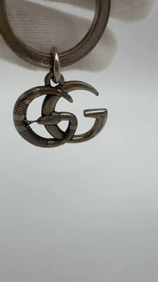 GUCCI GG Marmont Double G Snake Keyring holder chain Bag Charm
