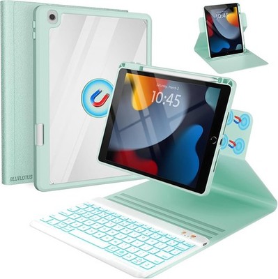 iPad 9th 8th 7th Gen 10.2  Keyboard Case 360° Rotating Backlit Magnetic Cover