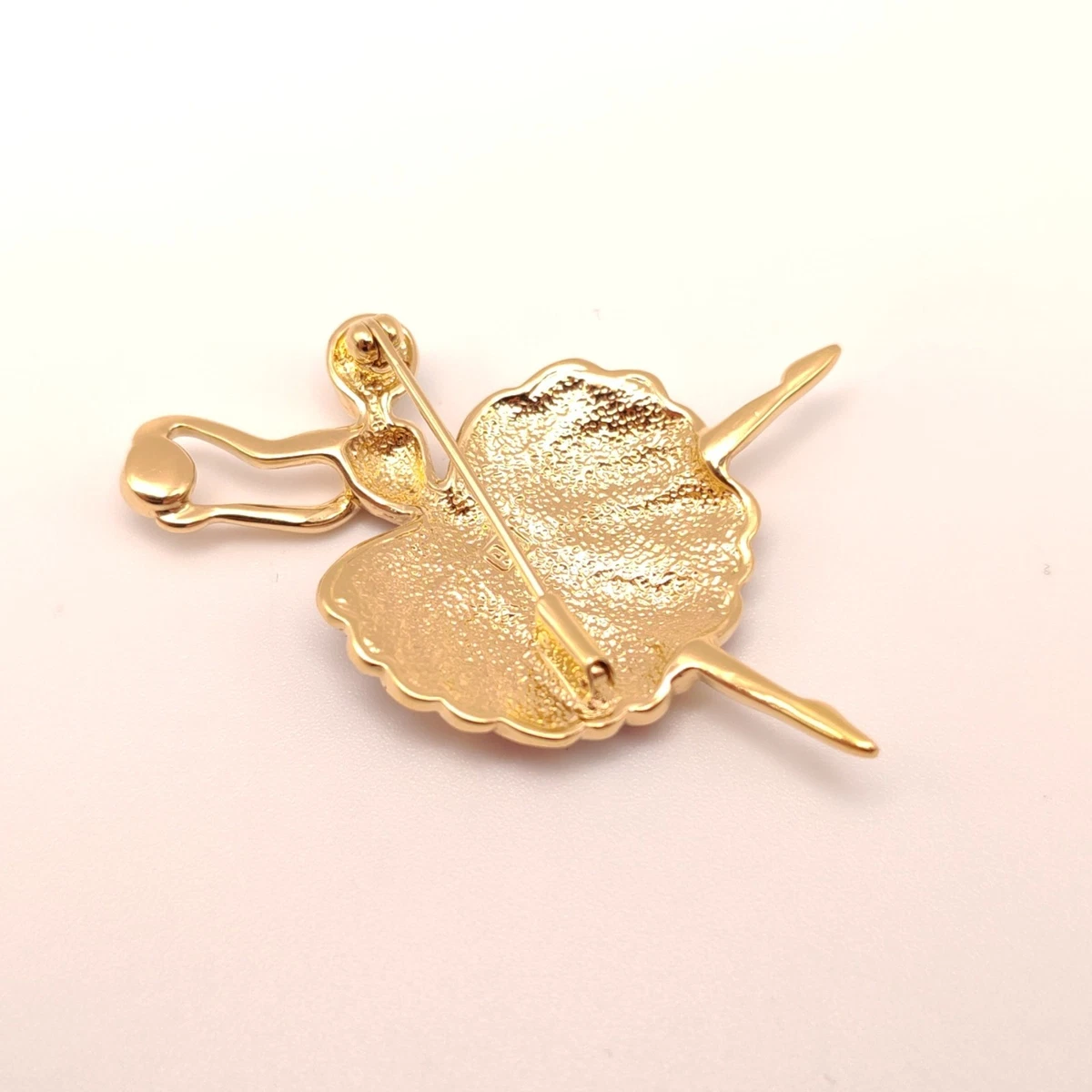 ⭐ Pierre Lang Brosche Anstecknadel Stecker Pin Anhänger Perle Stein Gold 060 ⭐