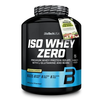 Biotech USA Iso Whey Zero 1816g Protein Muskeln Muskelaufbau ，Banane