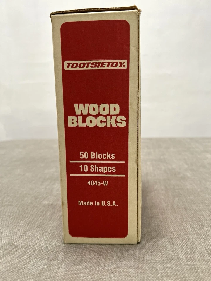 Vintage Tootsietoy Wood Blocks #4045 50 Primary Colors Non Toxic Made USA 1996 - Image 2 of 4