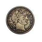 1900-S Barber Half Dollar US Silver 50C Coin - Estate Fresh