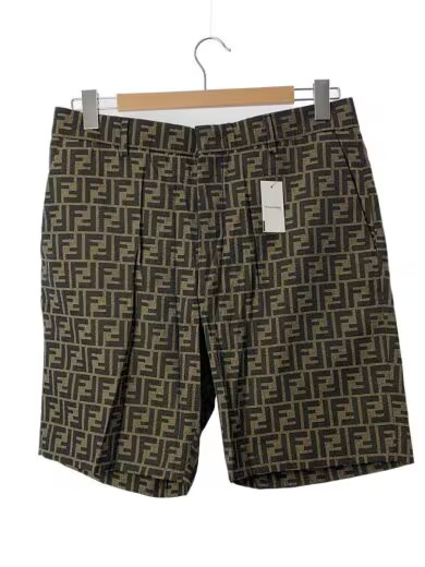 FENDI/Shorts/Size 50/Polyester/Brown/All-Over Print/FB0521 A6WJ/FF Logo Bermuda