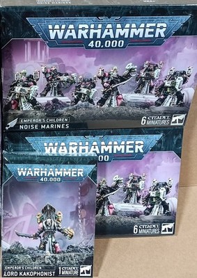  WARHAMMER 40K - LORD KAKOPHONIST + 2X NOISE MARINES - NIB  