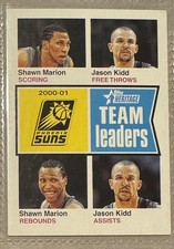 2001-02 Topps Heritage Team Leaders Shawn Marion Jason Kidd #224 