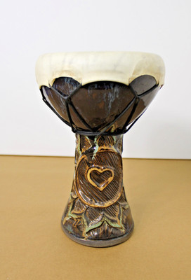 Full Circle Drums Ceramic Doumbek Hand Drum 12 tall 8 Diameter, Handmade in CA