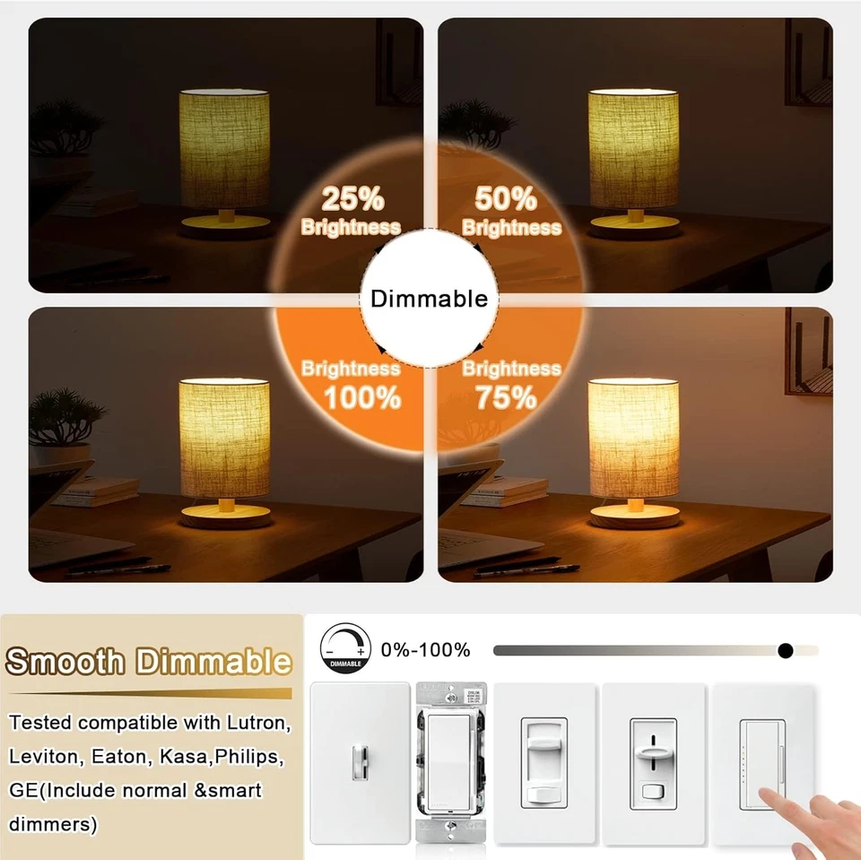 5 Inch Edison Bulb, 2700K Soft White E26 Led Bulb 6W Dimmable, 800LM T10 T9 B... - Image 3 of 4