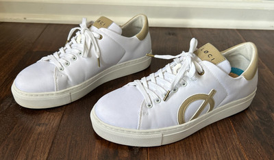 Loci Women's Nine Sneakers Stone White US Size 8 Fashion Court Vegan Sustainable