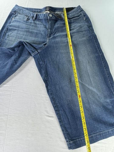 NWT Lane Bryant Wide Leg Capri Jeans Womens Size 20 Blue Denim Pockets - Picture 5 of 8