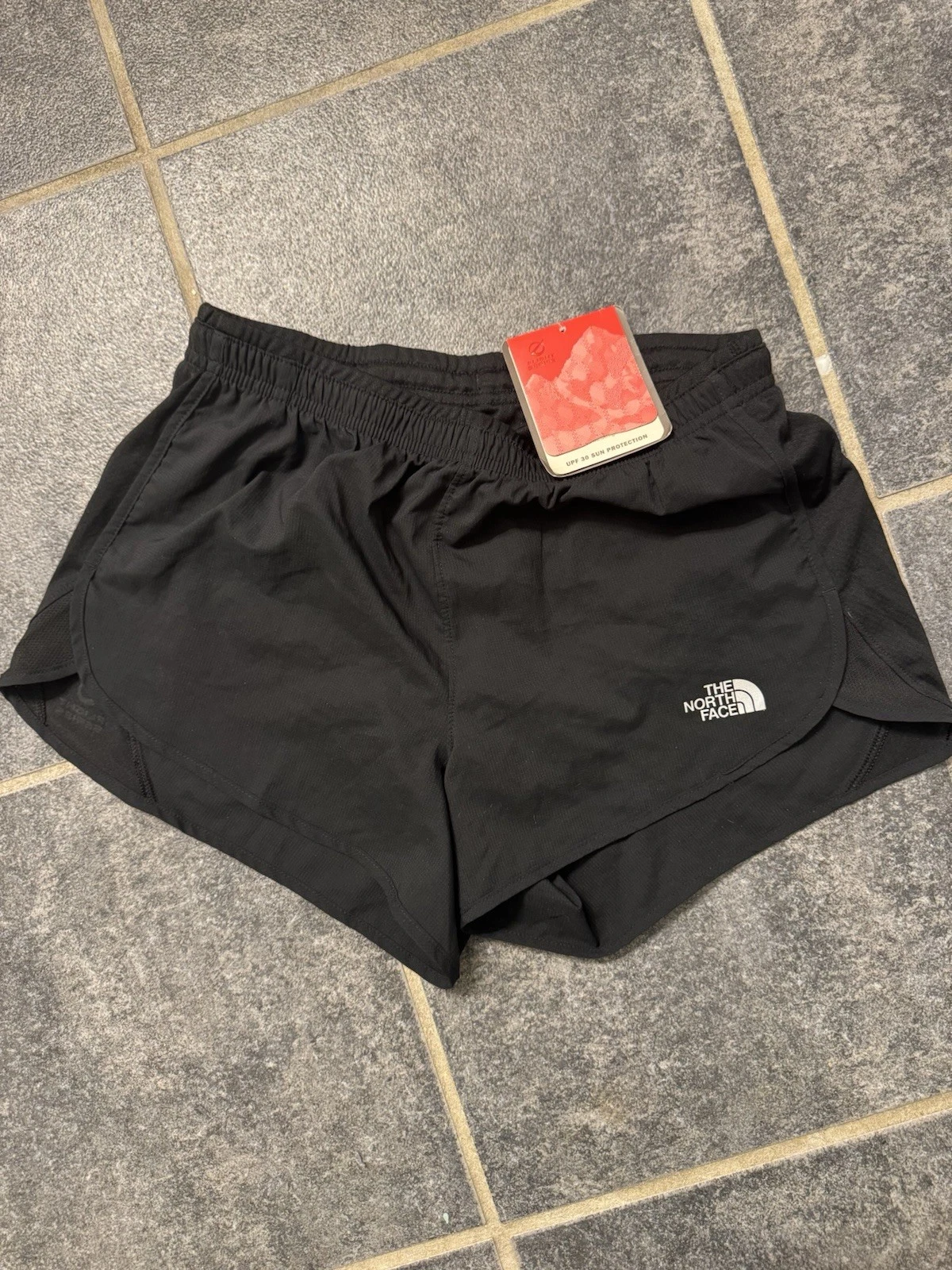 The North Face Shorts Women's L Black Running Lined Lightweight Zipper Pocket