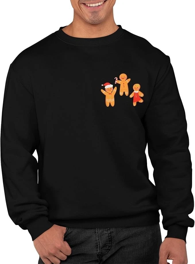 Gingerbread Man Xmas Jumper Funny Ugly Sweater Kids Adults Unisex Gift
