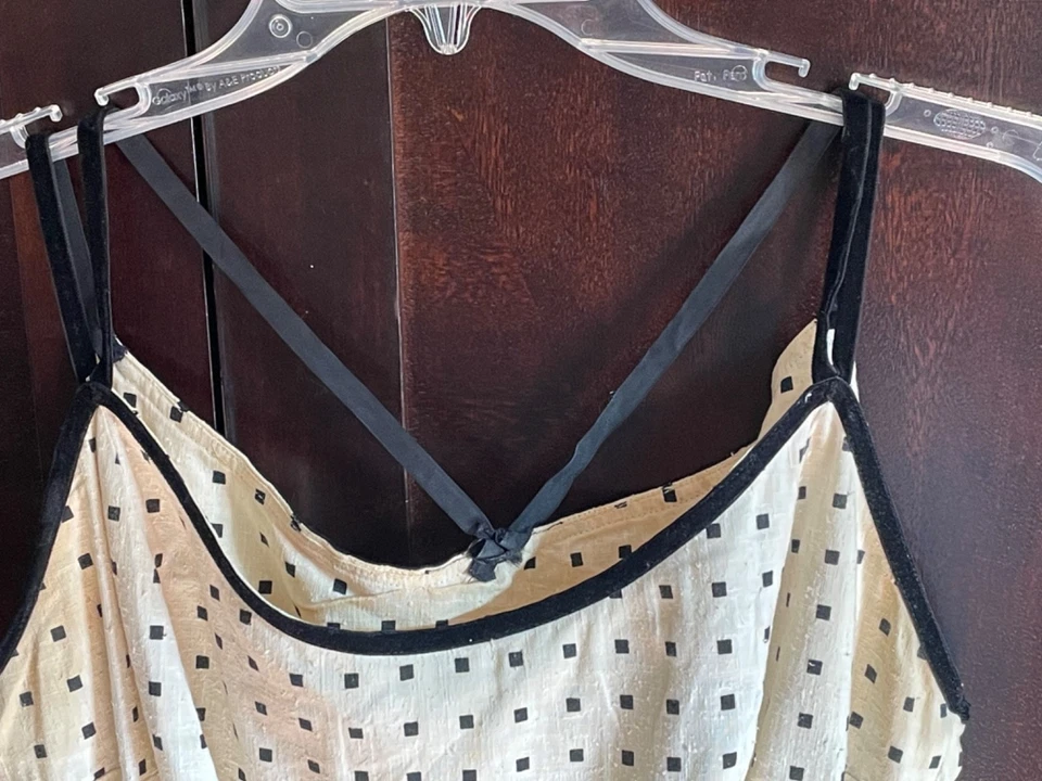 1950 Lord & Taylor 2pc Summer Dress + Bolero Jacket Nubby Cotton Black Off-White - Image 3 of 4