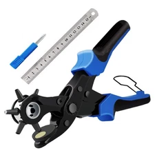Revolving Leather Hole Punch Plier Tool Kit by 1-Pack, EJ-2041
