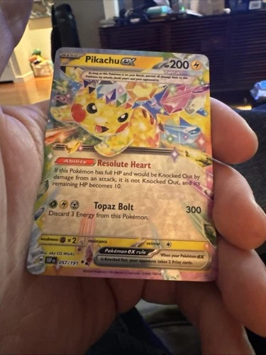Pokémon TCG Pikachu EX Surging Sparks 57/191 Near Mint Condition