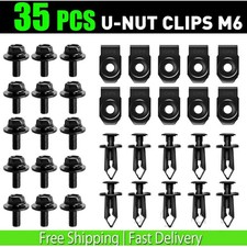 For Ford Truck Body Bolts U-nut Clips - M6 Engine Cover Undertray Screws 35pcs