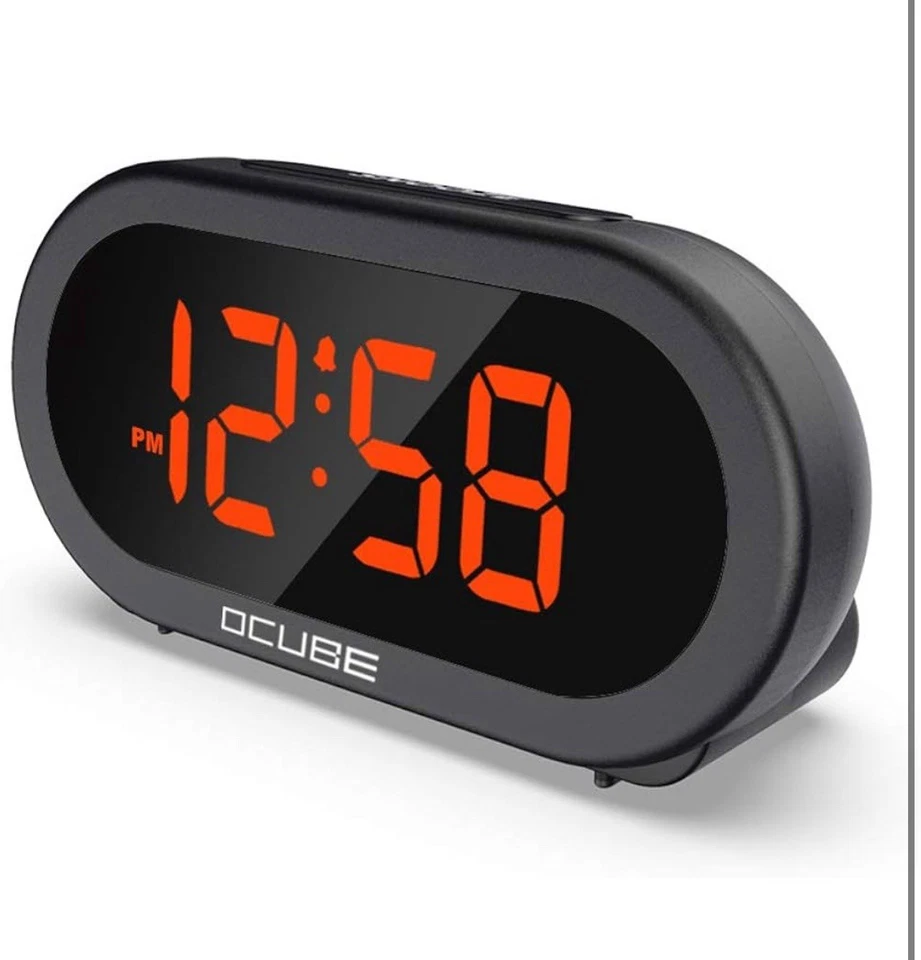 Digital Alarm Clock Large Display USB Charging Port Simple Bedside Office Home - Image 2 of 4