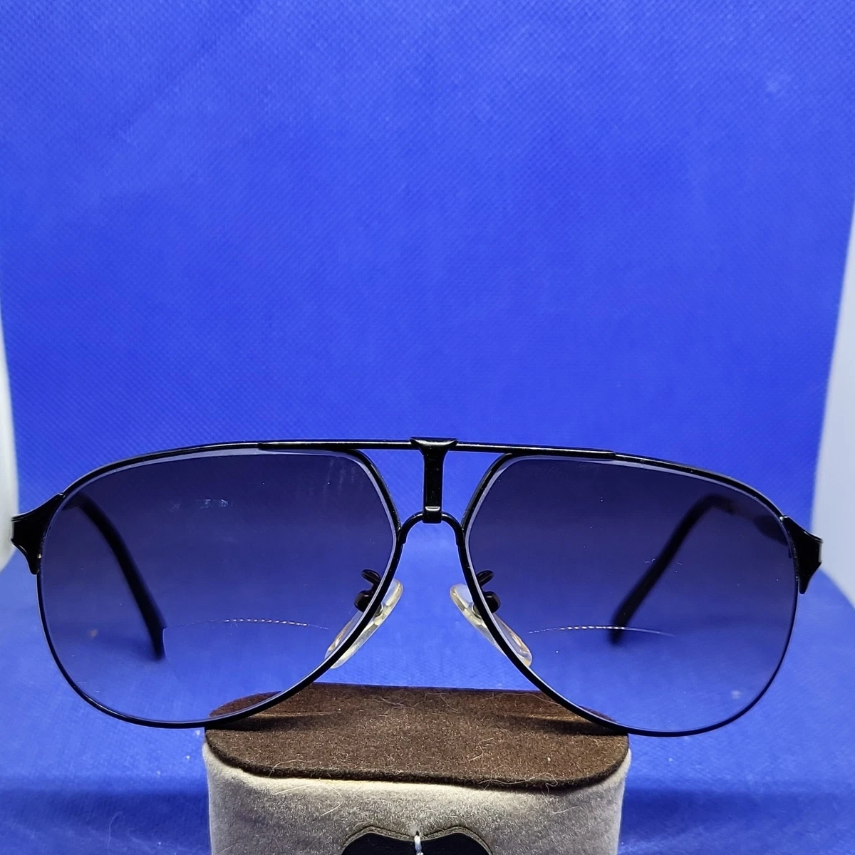Colani Design Optos Sonnenbrille Pilot Metall Schwarz blau 130-155mm