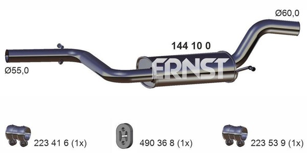 MittelschalldäMpfer Ernst 144100 FüR VW Passat B8 Variant 3G5 CB5 3G2 CB2 TDI-image