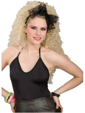 Adult's Sexy Vintage Gothic 80s Lace Hair Headband Scarf Costume Accessory