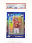 JAYDEN DANIELS 2024 DONRUSS OPTIC RATED ROOKIE BLUE HYPER G RC PSA 10 Q0004