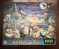 GLOW IN THE DARK All Hallows Eve 1000 Piece Jigsaw Puzzle: No Missing Pieces