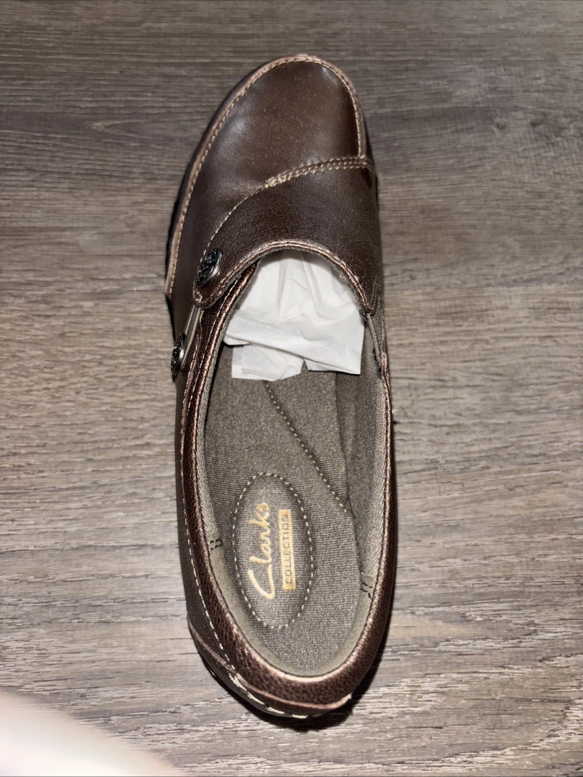 Scarpe mocassini slip on Clarks Collection Ashland Lane Q peltro taglia 8 5
