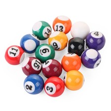 16-Piece Mini Billiard Balls Set 25mm 0.98" Small Pool Balls for Table Ga...