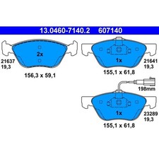 ATE 13.0460-7140.2 Bremsbelagsatz für ALFA ROMEO LANCIA FIAT Bremse