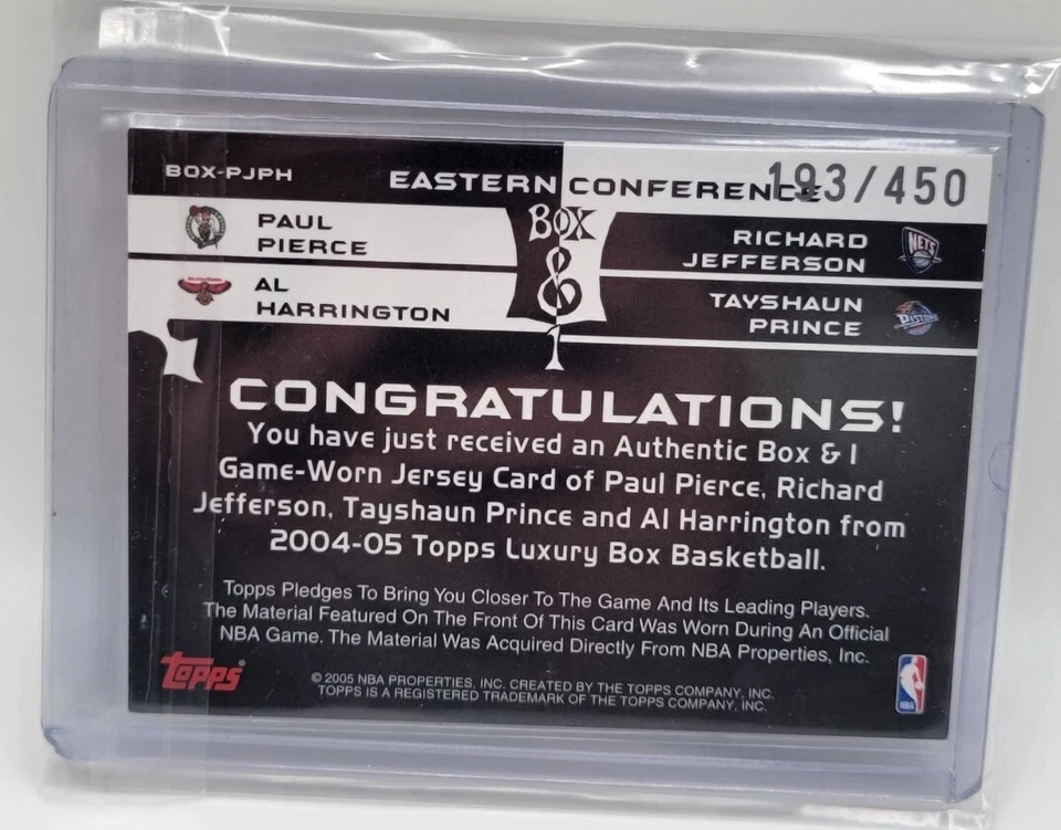 2005 Topps caixa de luxo Paul Pierce Richard Jefferson Al Harrington Tayshaun... - Imagem 2 de 2