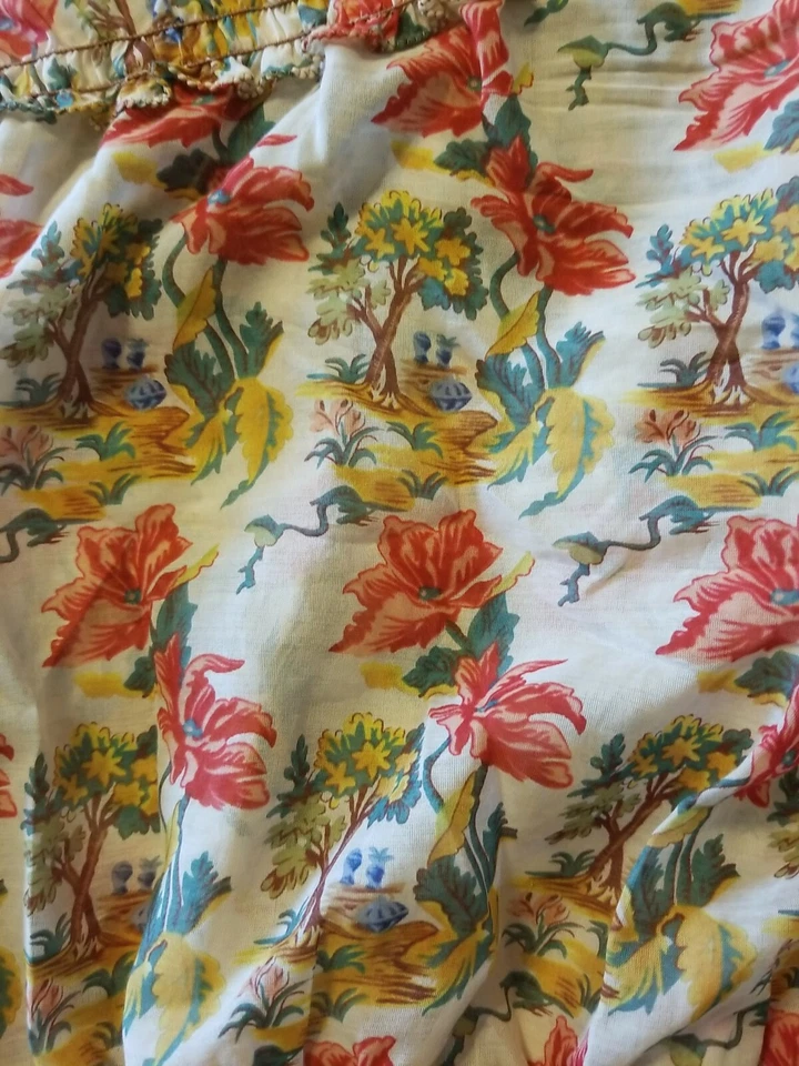 Blusa sin mangas vintage Studio M de seda y algodón floral talla L Foto 2 de 4