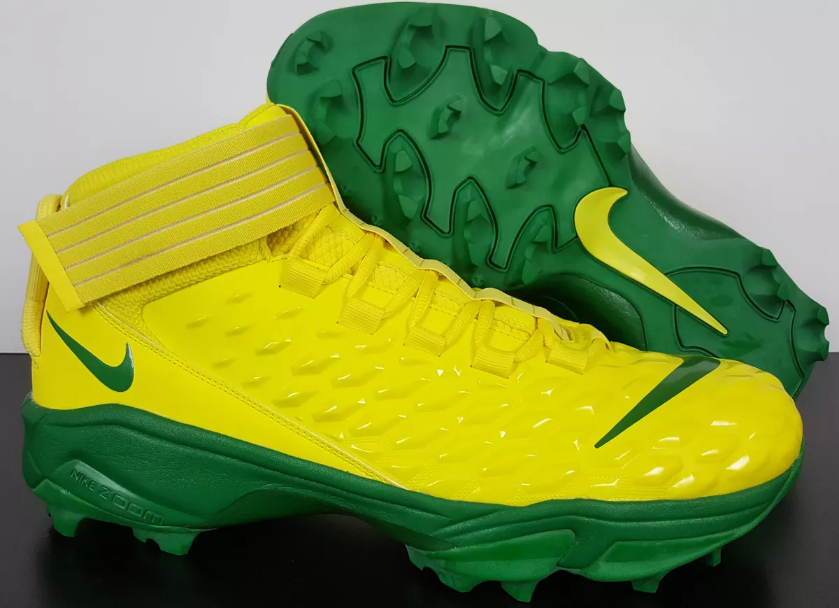 NIKE FORCE SAVAGE PRO 2 MID OREGON DUCKS PE FOOTBALL CLEATS NEW
