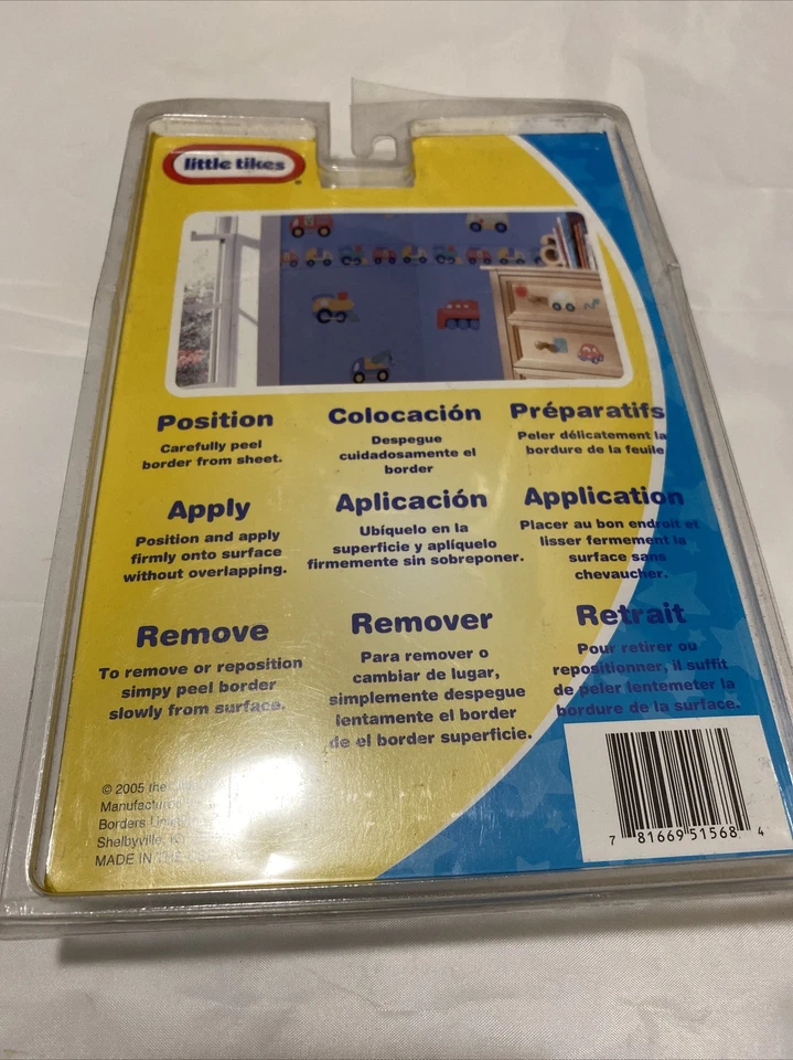 Little Tikes vehicle removeable wall border 5"x15', New - Image 2 of 3