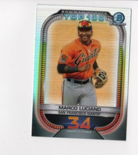 2021 Topps Bowman Chrome Marco Luciano #STP-34 Scouts Top 100 San Francisco