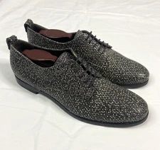 AGL Attilio Giusti Leombruni Black Leather Oxford Shoes Womens Size US 9.5