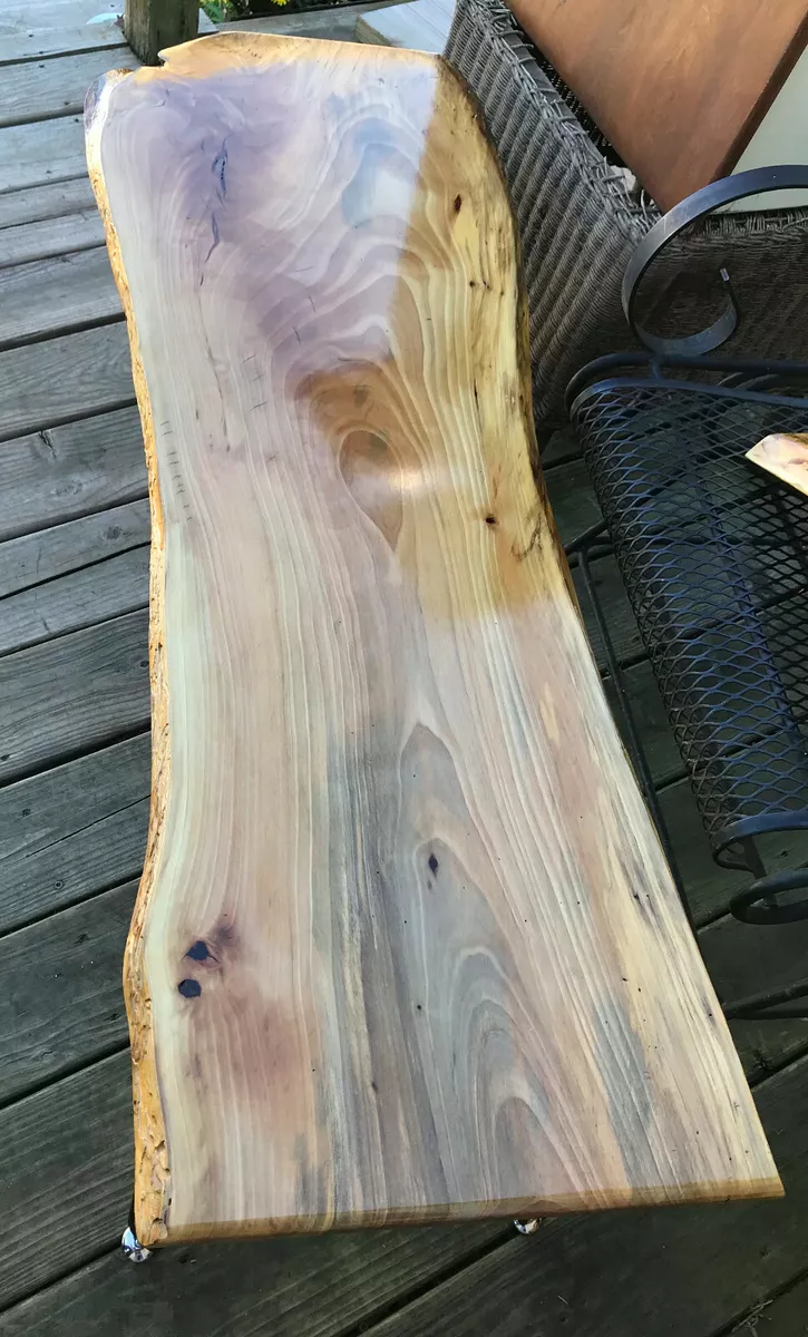 Live Edge Slab Cypress Coffee Table Bench CT 112 eBay